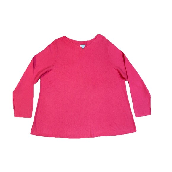 J. Jill Womens Lightweight Sweater Plus Size 3X V Neck Melon Pink WORN ONCE - Picture 1 of 9